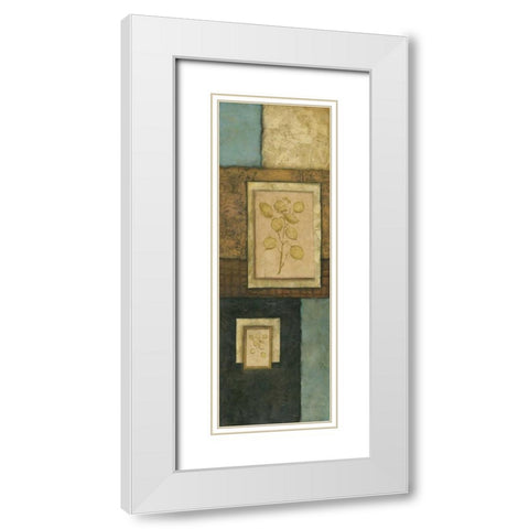 Teal Temptation I White Modern Wood Framed Art Print with Double Matting by Olson, Norm