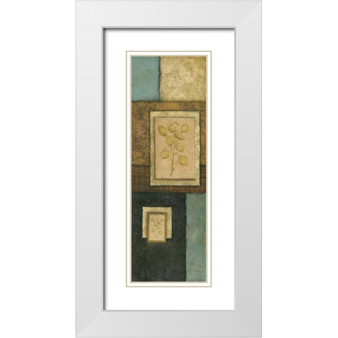 Teal Temptation I White Modern Wood Framed Art Print with Double Matting by Olson, Norm