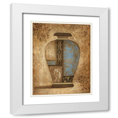 Exquisite Etchings II White Modern Wood Framed Art Print with Double Matting by Tava Studios