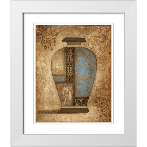 Exquisite Etchings II White Modern Wood Framed Art Print with Double Matting by Tava Studios