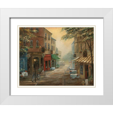 Bogeys Pub White Modern Wood Framed Art Print with Double Matting by Manning, Ruane