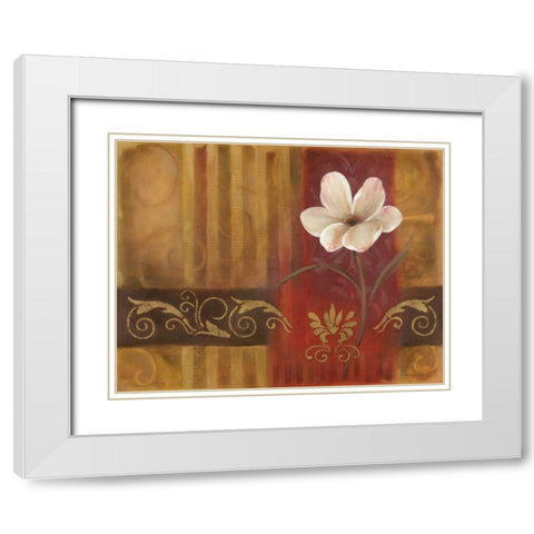 Golden Delight II White Modern Wood Framed Art Print with Double Matting by Robinson, Carol