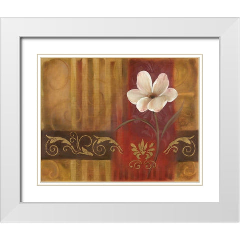 Golden Delight II White Modern Wood Framed Art Print with Double Matting by Robinson, Carol