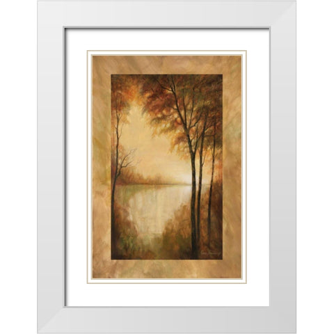 Landscape Tranquility I White Modern Wood Framed Art Print with Double Matting by Manning, Ruane