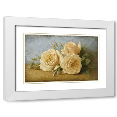 Roses from Ivan White Modern Wood Framed Art Print with Double Matting by Levashov, Igor