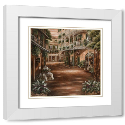 Jazz Cafe White Modern Wood Framed Art Print with Double Matting by Brown, Betsy