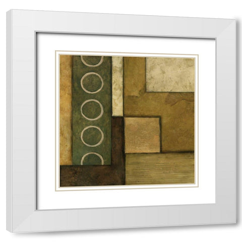 Linear Sphere II White Modern Wood Framed Art Print with Double Matting by Olson, Norm