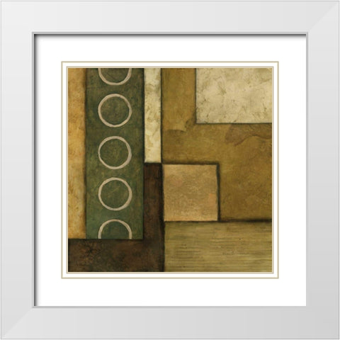 Linear Sphere II White Modern Wood Framed Art Print with Double Matting by Olson, Norm