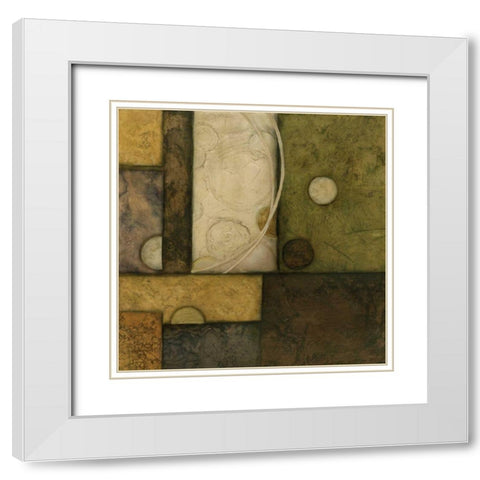 Linear Sphere IV White Modern Wood Framed Art Print with Double Matting by Olson, Norm