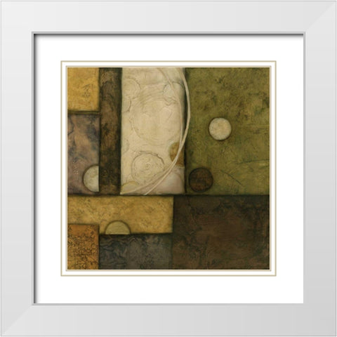 Linear Sphere IV White Modern Wood Framed Art Print with Double Matting by Olson, Norm