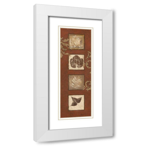 Touches of Autumn II White Modern Wood Framed Art Print with Double Matting by Carroll, Jane
