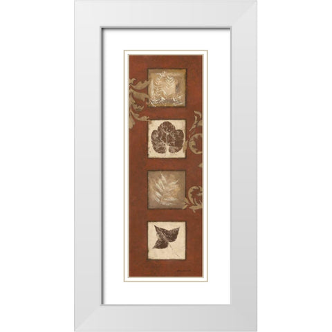 Touches of Autumn II White Modern Wood Framed Art Print with Double Matting by Carroll, Jane