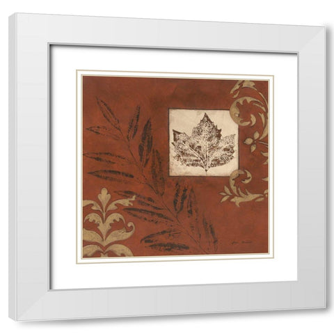 More Touches of Autumn II White Modern Wood Framed Art Print with Double Matting by Carroll, Jane