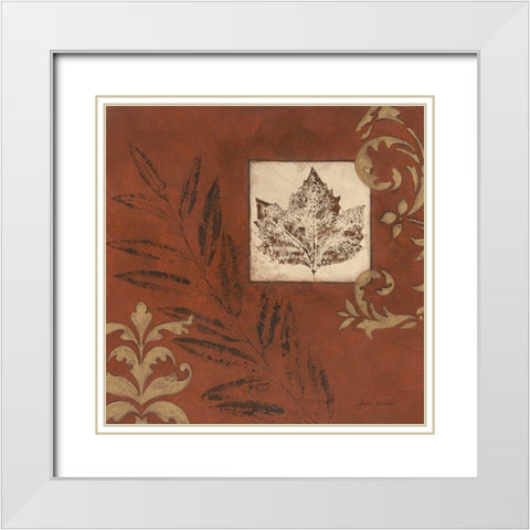 More Touches of Autumn II White Modern Wood Framed Art Print with Double Matting by Carroll, Jane