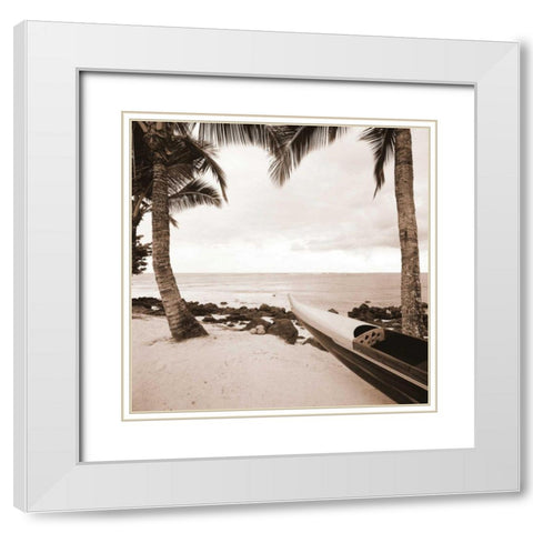 Paradise Found III White Modern Wood Framed Art Print with Double Matting by Giordano, Victor