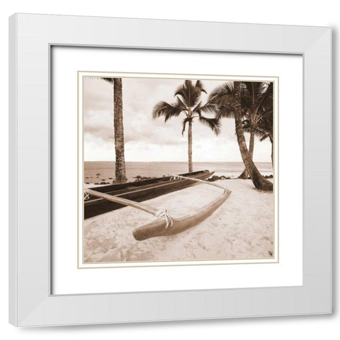 Paradise Found IV White Modern Wood Framed Art Print with Double Matting by Giordano, Victor