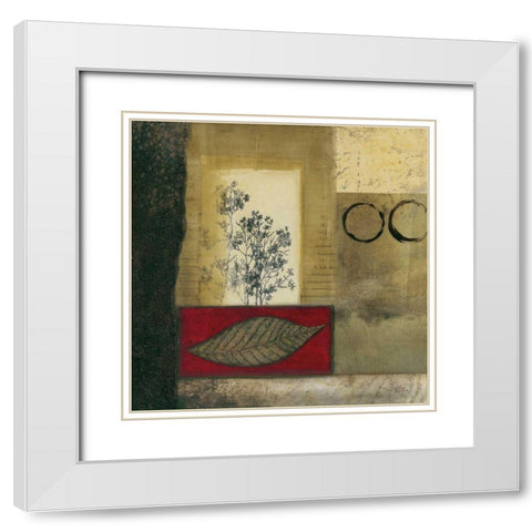 Autumn Trail I White Modern Wood Framed Art Print with Double Matting by Olson, Norm