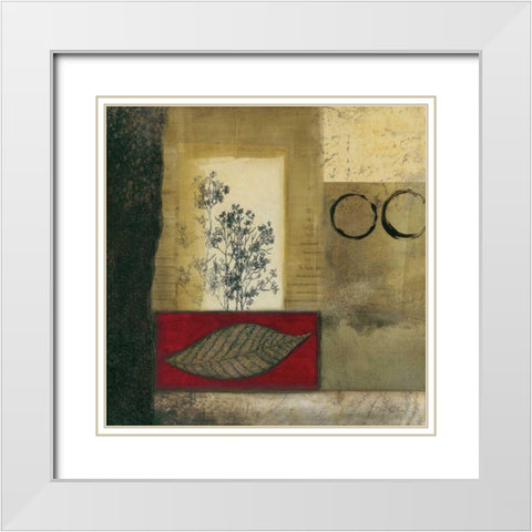 Autumn Trail I White Modern Wood Framed Art Print with Double Matting by Olson, Norm