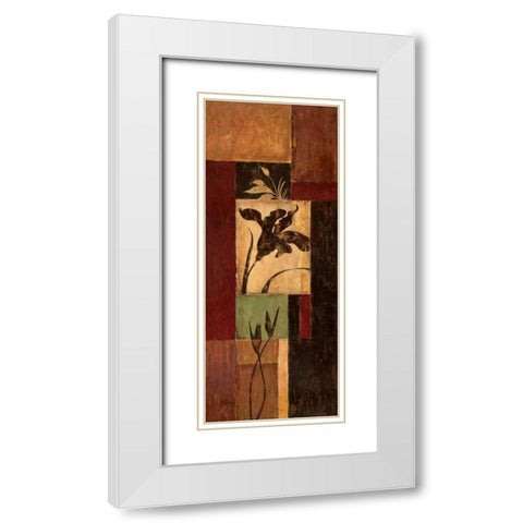 Tulip Shadow White Modern Wood Framed Art Print with Double Matting by Donovan, Maria