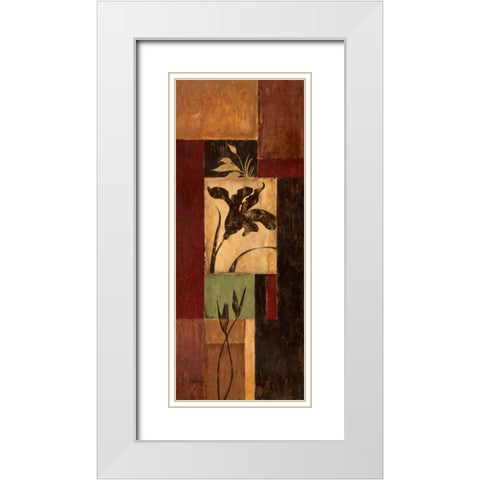 Tulip Shadow White Modern Wood Framed Art Print with Double Matting by Donovan, Maria