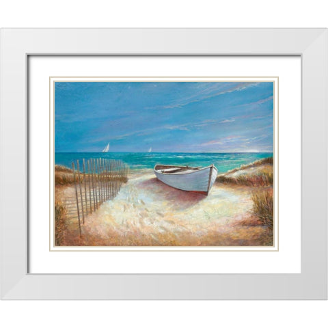 Ocean Breeze White Modern Wood Framed Art Print with Double Matting by Manning, Ruane