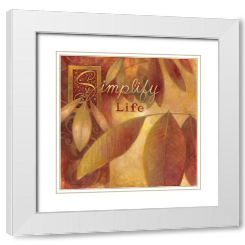 Simplify White Modern Wood Framed Art Print with Double Matting by Vollherbst-Lane, Elaine