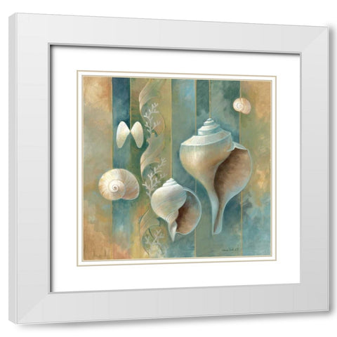 Ocean Treasures II White Modern Wood Framed Art Print with Double Matting by Vollherbst-Lane, Elaine