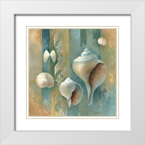 Ocean Treasures II White Modern Wood Framed Art Print with Double Matting by Vollherbst-Lane, Elaine