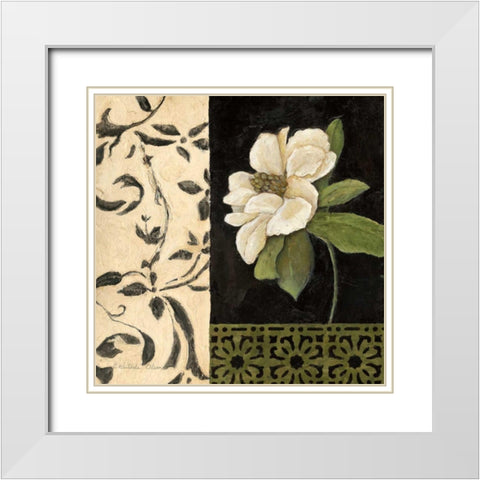 Negro y Blanco Simplicidad I White Modern Wood Framed Art Print with Double Matting by Olson, Charlene