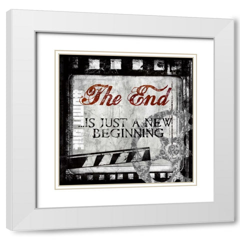 The End White Modern Wood Framed Art Print with Double Matting by Knutsen, Conrad
