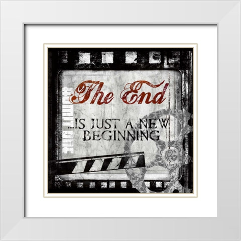 The End White Modern Wood Framed Art Print with Double Matting by Knutsen, Conrad