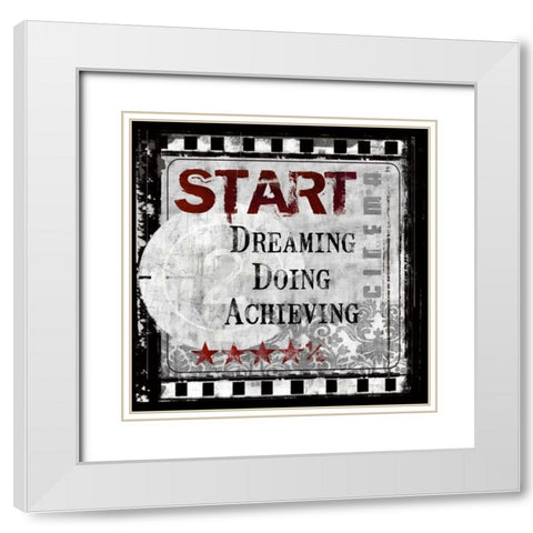 Start White Modern Wood Framed Art Print with Double Matting by Knutsen, Conrad