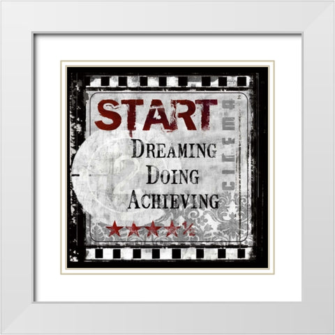 Start White Modern Wood Framed Art Print with Double Matting by Knutsen, Conrad