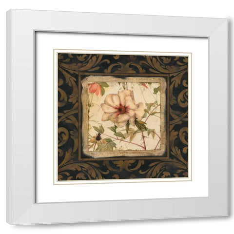 Tropical Botanique IV White Modern Wood Framed Art Print with Double Matting by Robinson, Carol