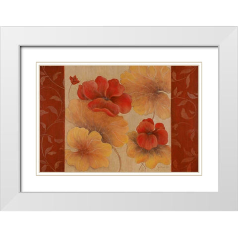 Pelargos I White Modern Wood Framed Art Print with Double Matting by Tava Studios