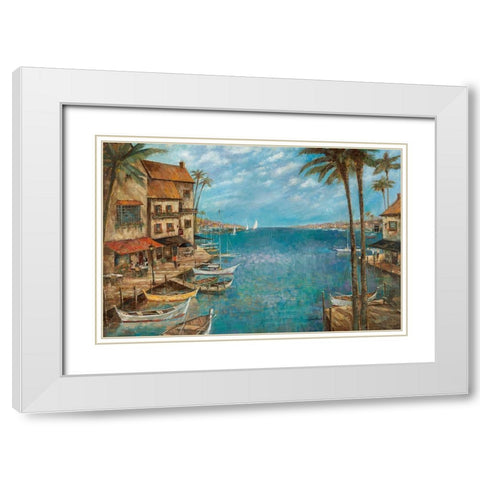 Mediterranean Splendor White Modern Wood Framed Art Print with Double Matting by Manning, Ruane