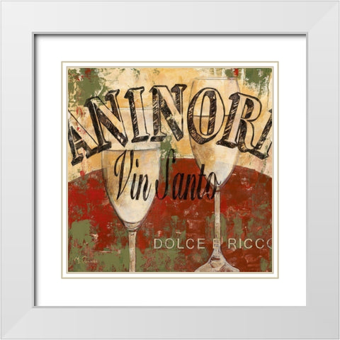 Vin Santo White Modern Wood Framed Art Print with Double Matting by Donovan, Maria
