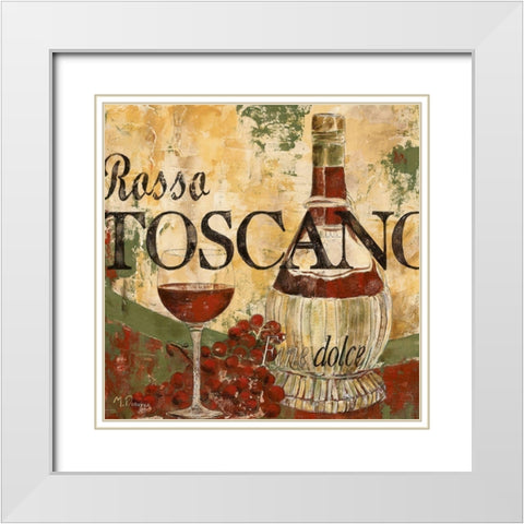 Rossa Toscano White Modern Wood Framed Art Print with Double Matting by Donovan, Maria