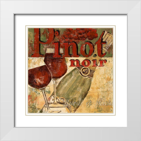 Pinot Noir White Modern Wood Framed Art Print with Double Matting by Donovan, Maria