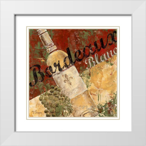 Bordeaux Blanc White Modern Wood Framed Art Print with Double Matting by Donovan, Maria