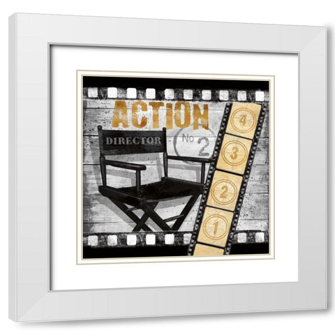 Action White Modern Wood Framed Art Print with Double Matting by Knutsen, Conrad