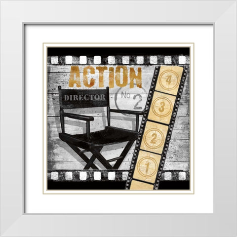 Action White Modern Wood Framed Art Print with Double Matting by Knutsen, Conrad