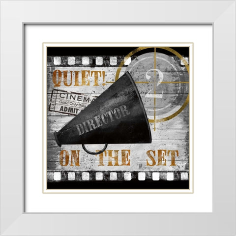 On the Set White Modern Wood Framed Art Print with Double Matting by Knutsen, Conrad