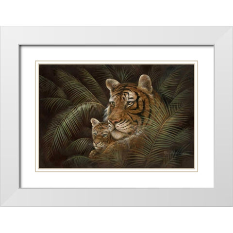Endangered Love White Modern Wood Framed Art Print with Double Matting by Manning, Ruane