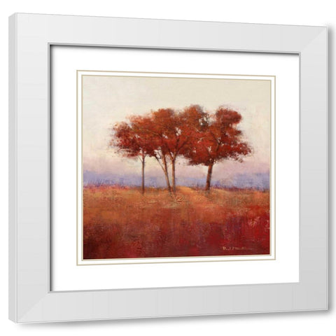 Mathenia-Autumn Morning II White Modern Wood Framed Art Print with Double Matting by Mathenia, Paul