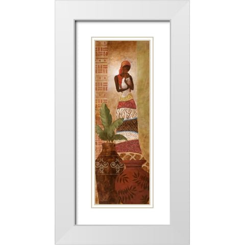A Mothers Love I White Modern Wood Framed Art Print with Double Matting by Nan