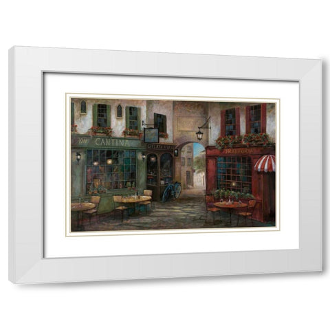 Courtyard Ambiance White Modern Wood Framed Art Print with Double Matting by Manning, Ruane