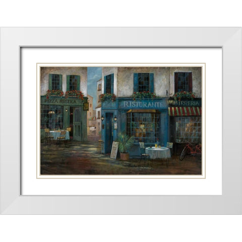 Pizza Rustica White Modern Wood Framed Art Print with Double Matting by Manning, Ruane