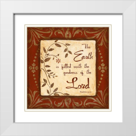 The Earth White Modern Wood Framed Art Print with Double Matting by Tava Studios