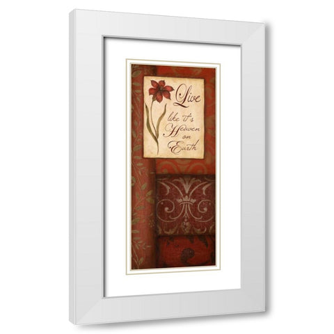Heaven on Earth White Modern Wood Framed Art Print with Double Matting by Tava Studios
